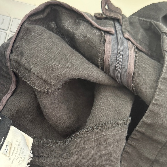 Georgio Armani Black 100% Linen Pants - Picture 9 of 10